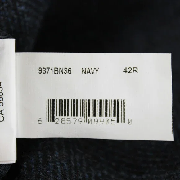 Cardinal of Canada NWT Top Coat Size 42R US Blue & Black Herringbone Wool/Cash